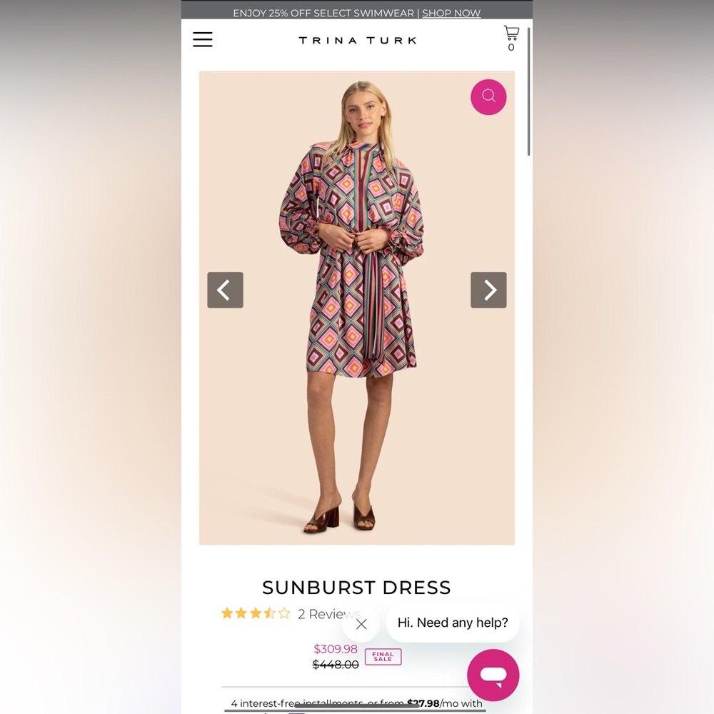 Trina Turk Sunburst Dress